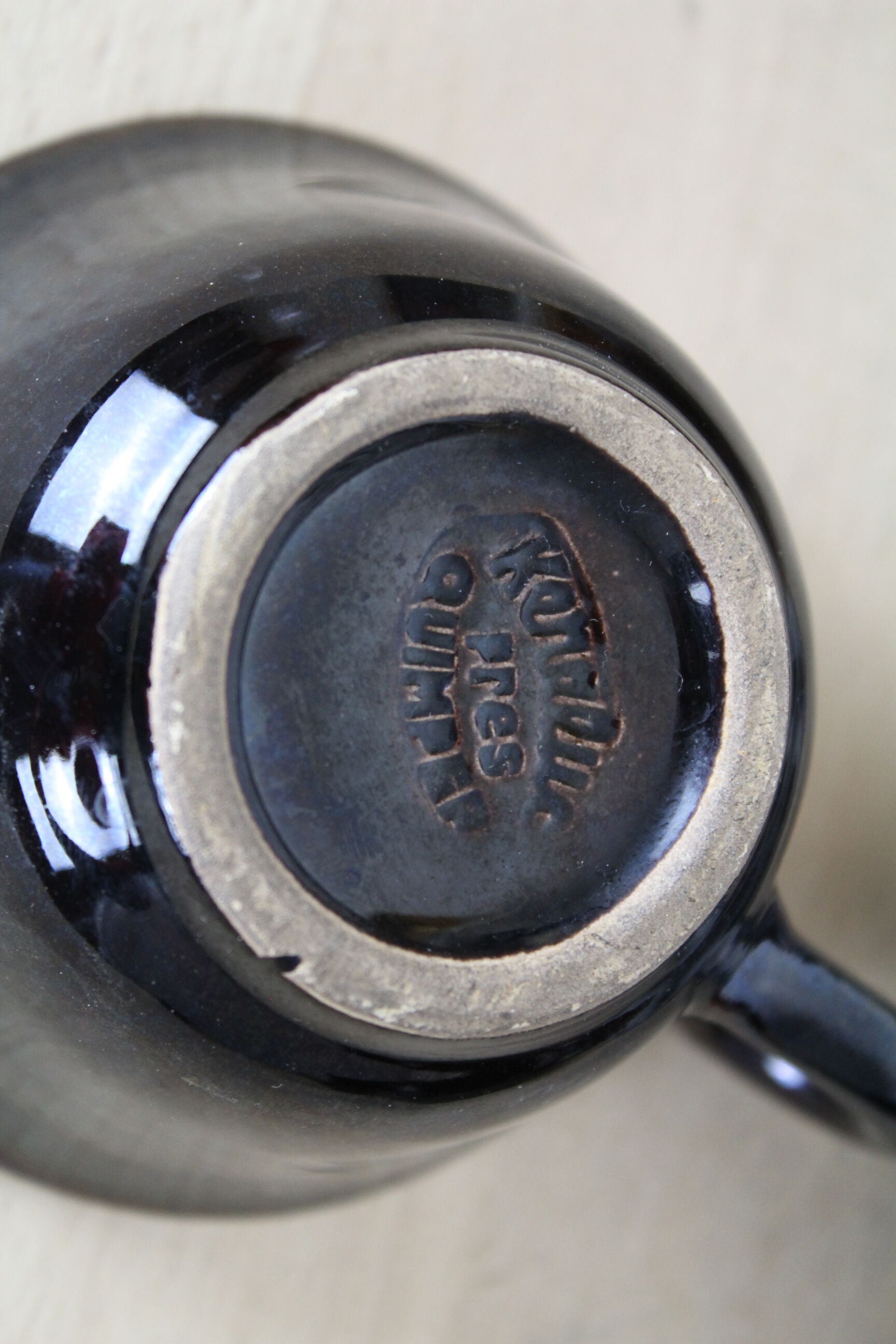 8-cup Keraluc Quimper set, with saucers, ceramic