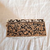 Silver metal jewelry box from the 50s