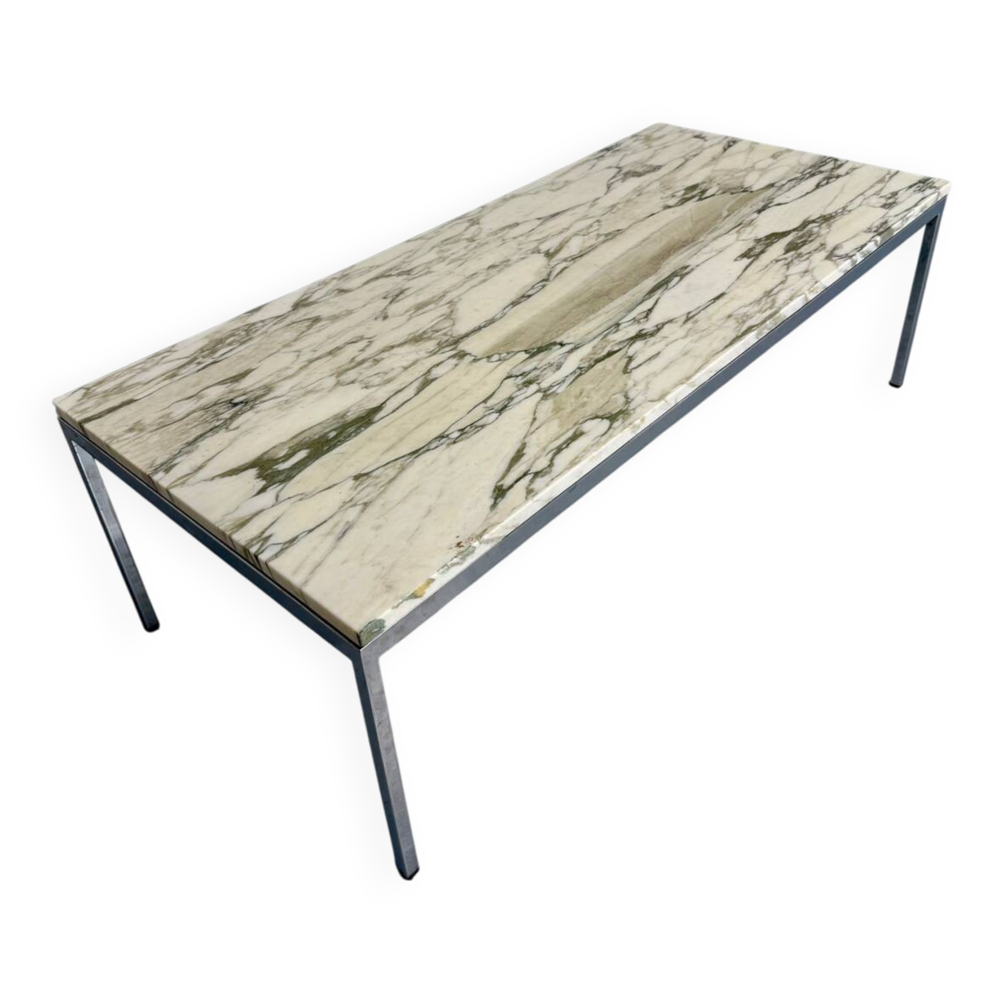 Florence Knoll 70s vintage metal marble coffee table