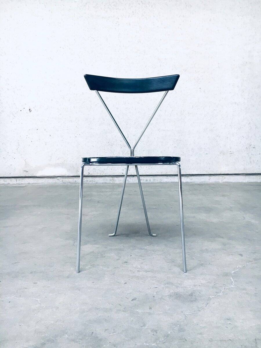Mid-Century Modern Slender Design Chair, Italy, 1970s