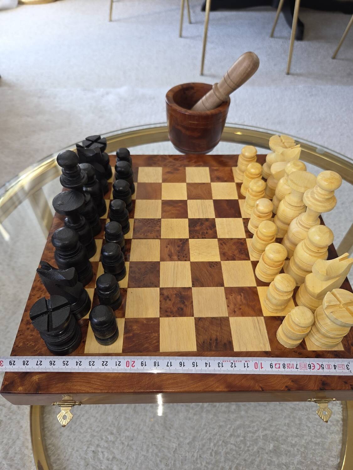 Royal Thuya Chess and Backgammon Game Box 30cm Square