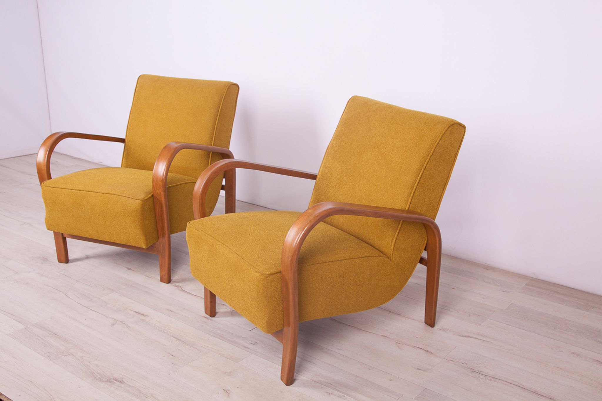 Beech Armchairs by Karel Kozelka & Antonin Kropacek, 1940s, Set of 2