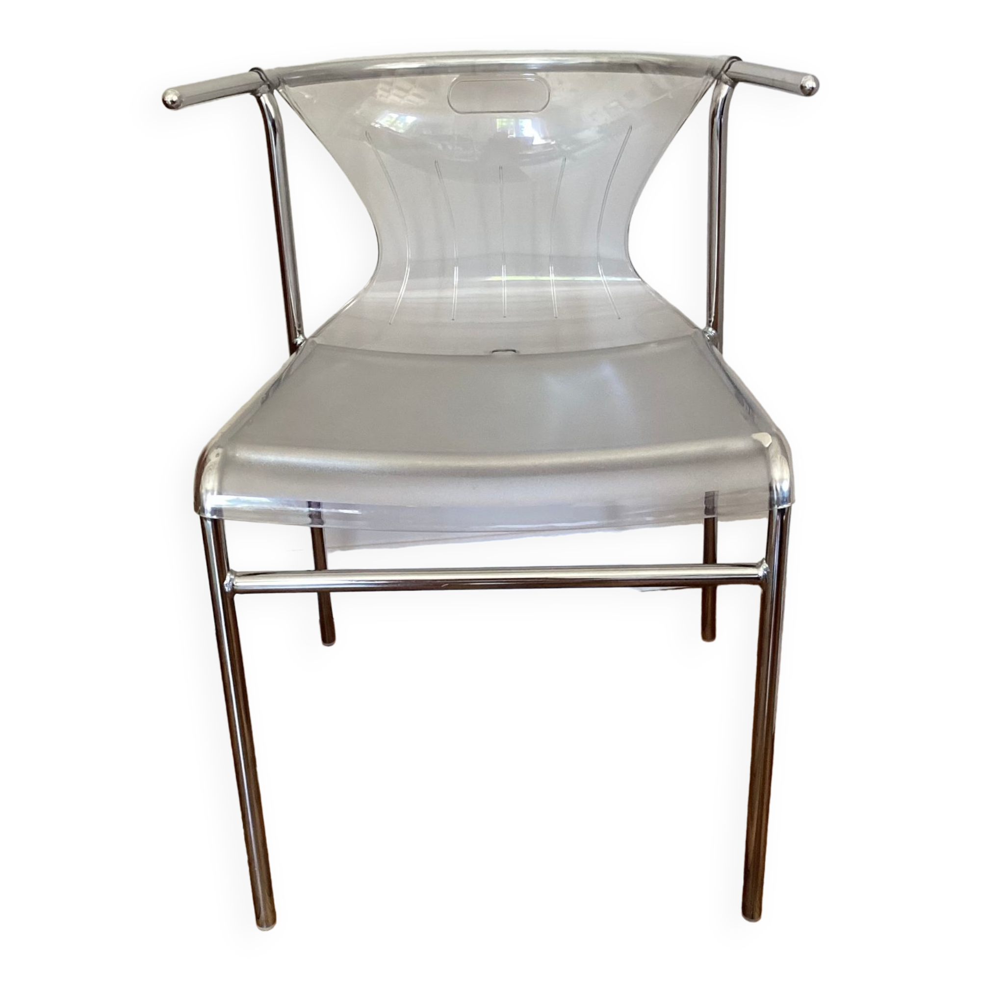 Chaise en plexi par Knutt et Marianne Hagberg pour Ikea 1980