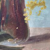 Painting on wood, mimosas, Belli