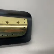 Rare Minimalist Theatre Wall Light in Brass, Italy 1950s