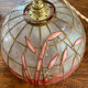 Suspension vintage en nacre et laiton 1960