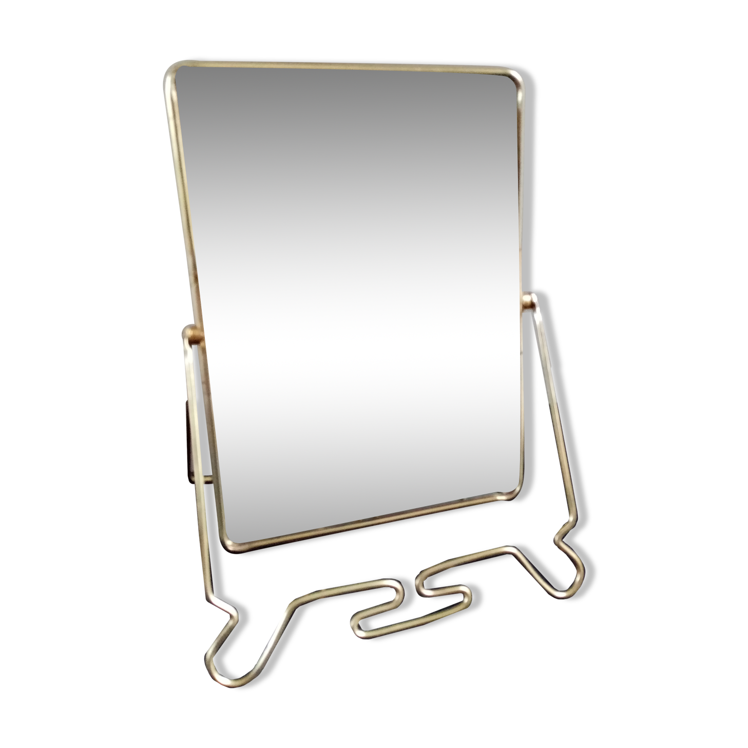 Barber mirror on foot 17x23cm