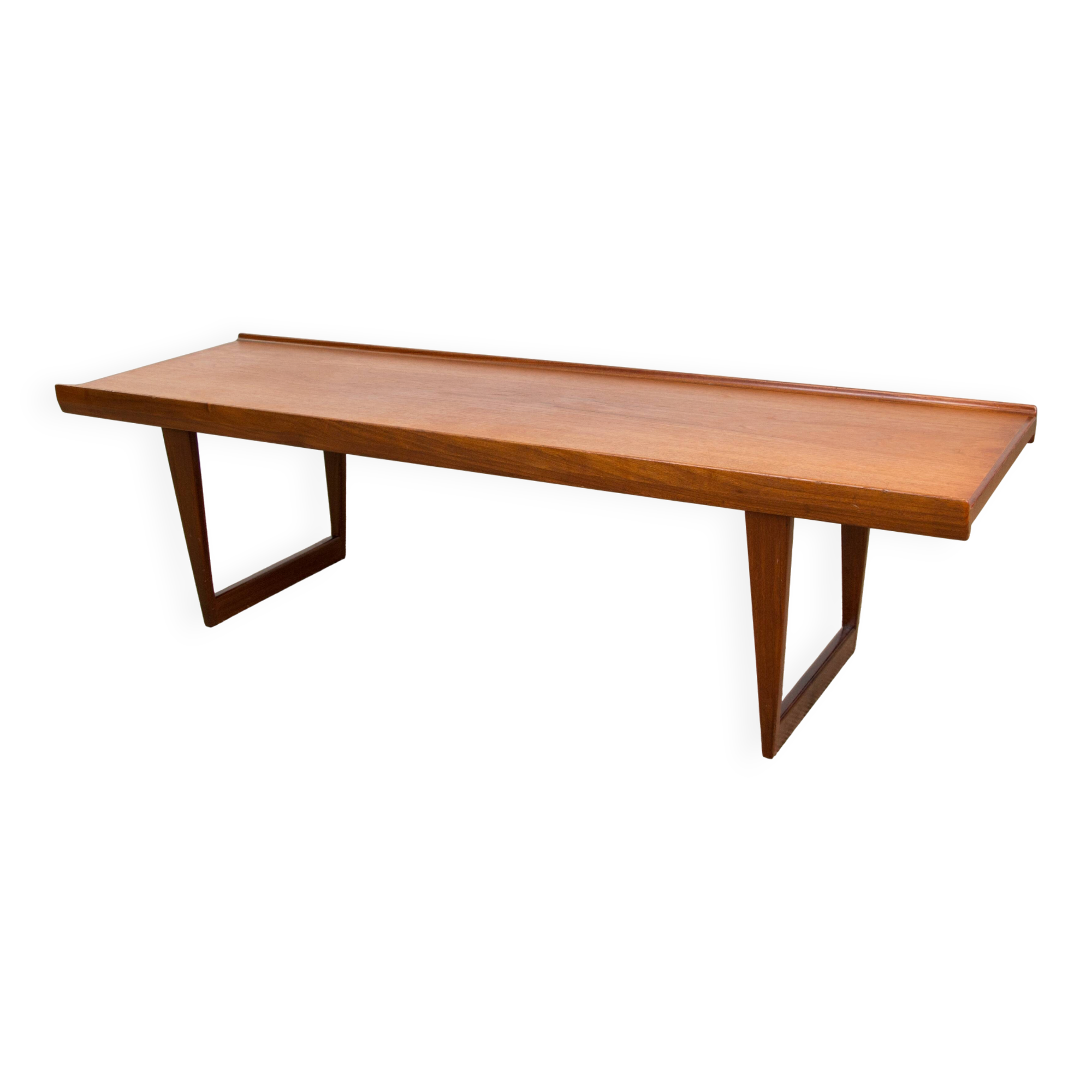 Large coffee table, or bench, Danish in teak by Peter Lovig Nielsen 1960.