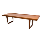 Large coffee table, or bench, Danish in teak by Peter Lovig Nielsen 1960.