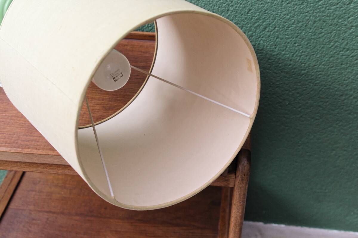 Vintage 70s lamp, turned wooden base