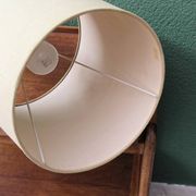 Vintage 70s lamp, turned wooden base