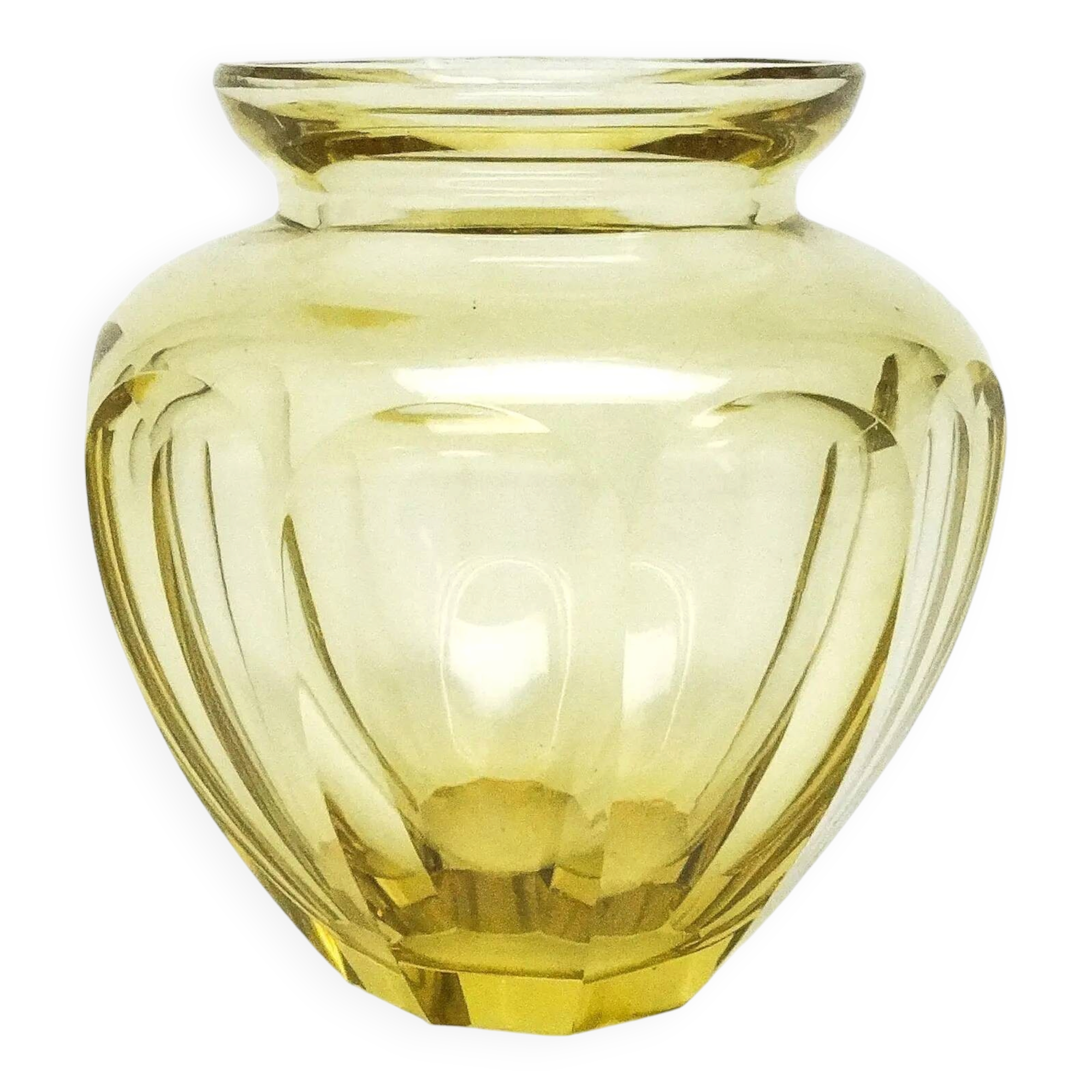 Art Deco vase, crystal, design by J. Hoffmann, Bohemia, Czech Republic, 1930s
