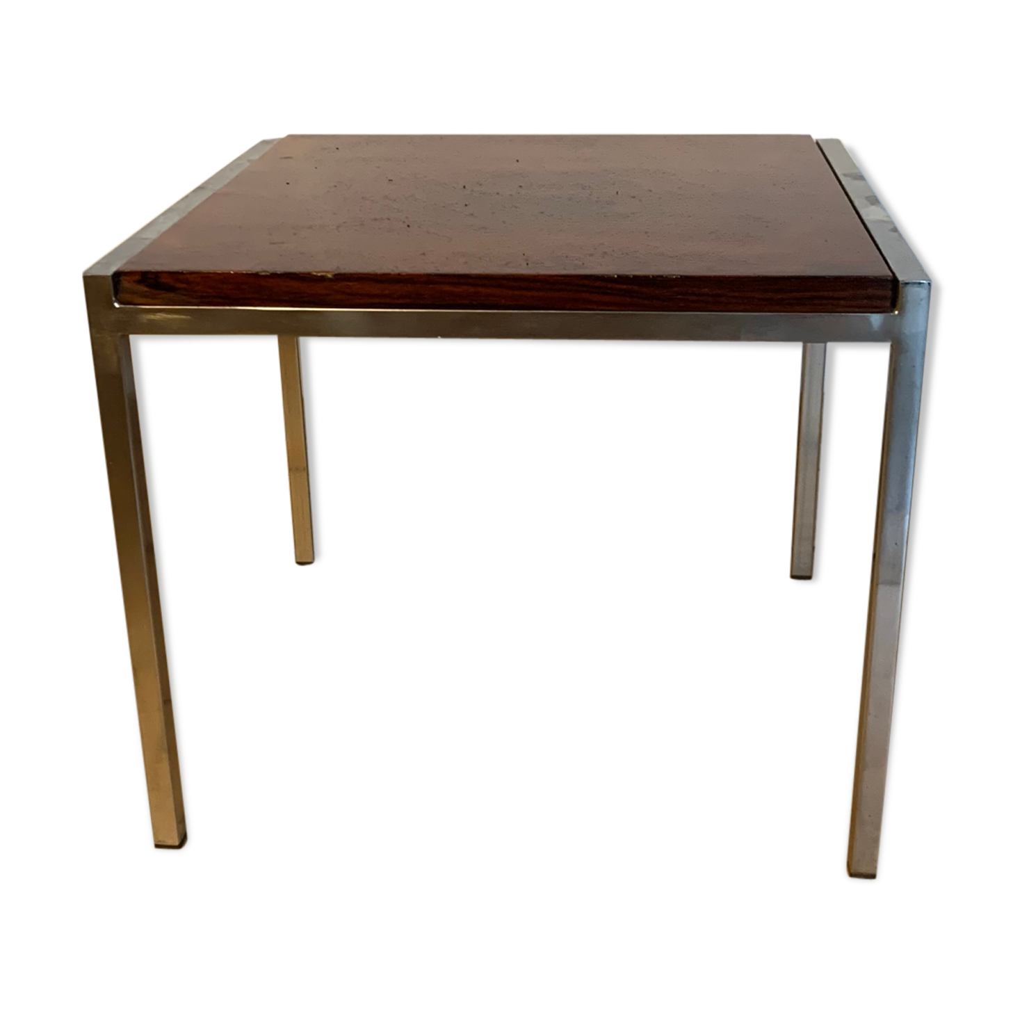 table d'appoint chrome rosewood