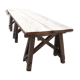 Table d'atelier avec plateau sur tréteaux