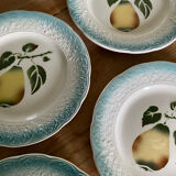 Set of 6 Clairefontaine Graves pear slip plates