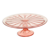 Pink Rosaline Art Deco Cake Stand Pastry Dish Scailmont