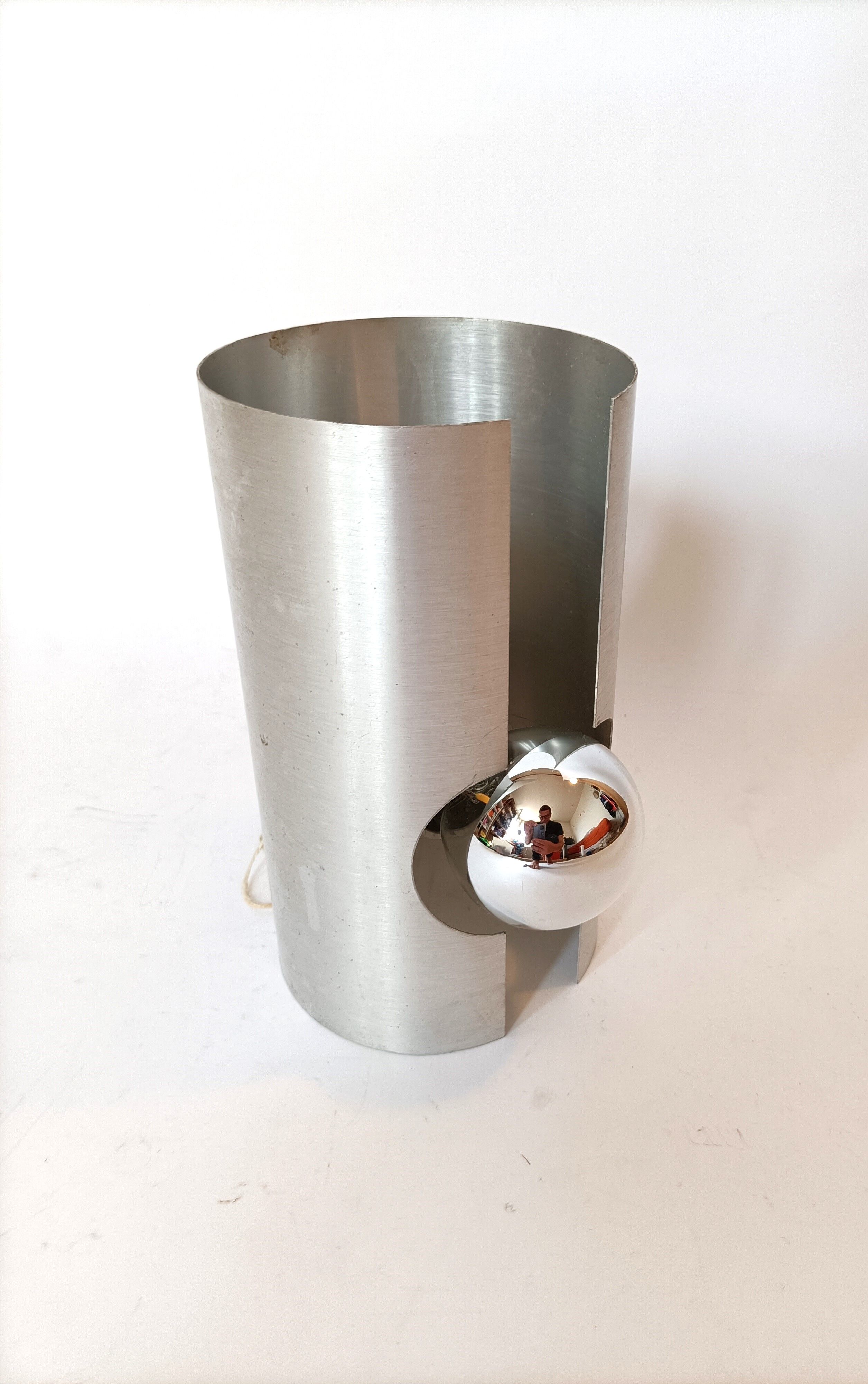 Applique Oxar en aluminium brossé 1970