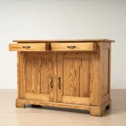 Antique German Pine Art Nouveau Cabinet with Two Drawers, circa 1910