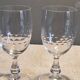 2 antique Baccarat crystal wine glasses, scales model, 1920s/30s