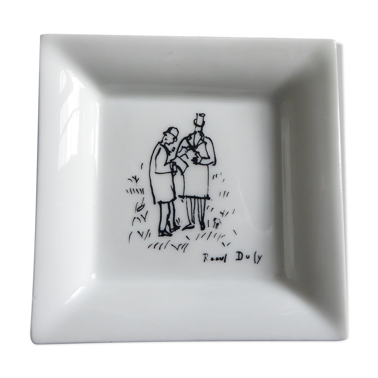 Empty cup Limoges porcelain pocket after Raoul Duffy