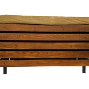 Mid-Century living room sofa in cognac , small model design