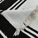6x13 White & Black Hemp Carpet, 202x404Cm