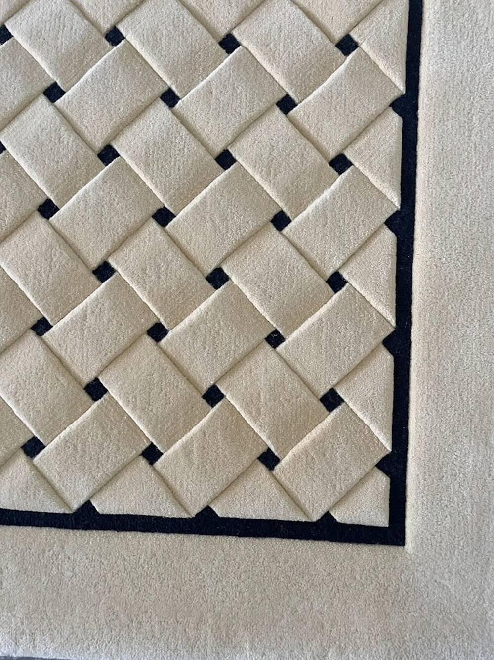 Hand-tufted carpet Interwoven by Tisca France 1990s