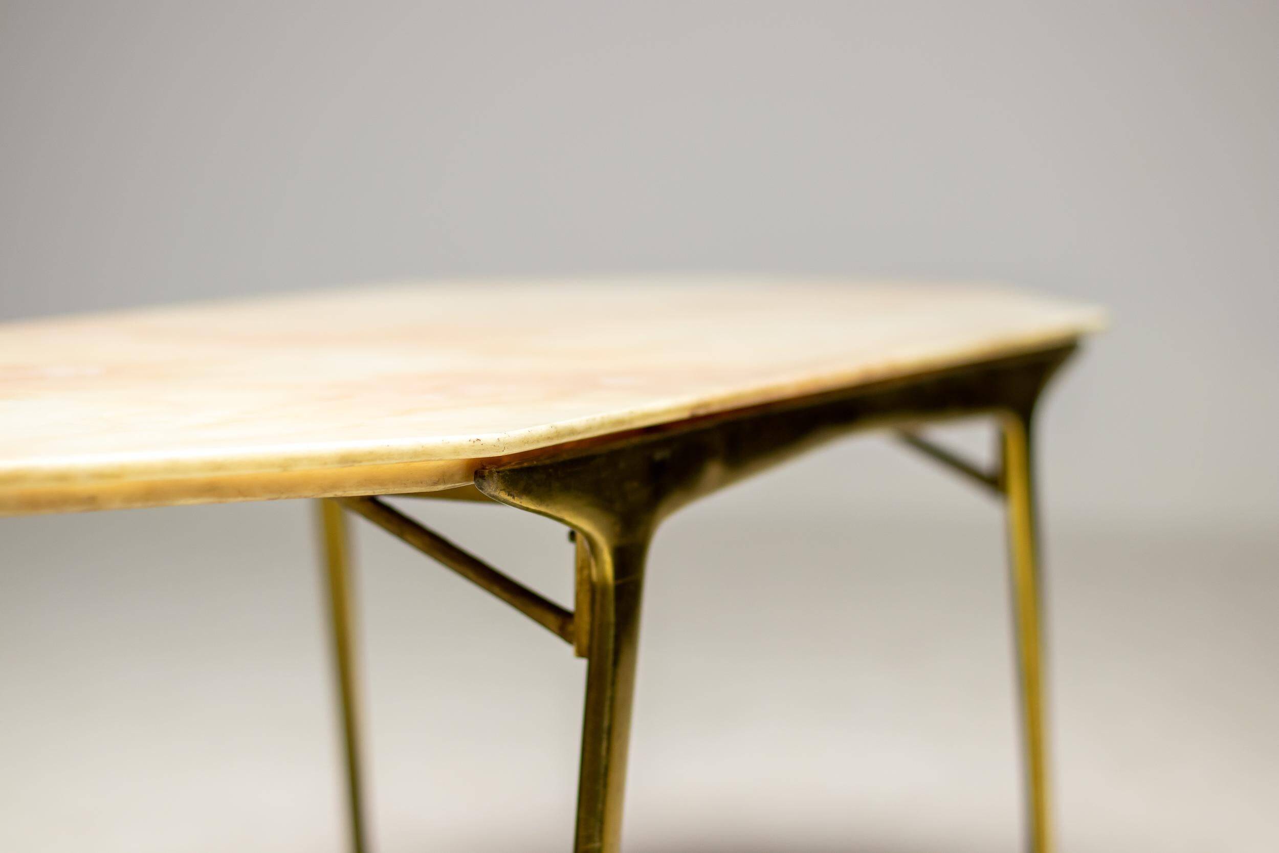 Italian coffee table with marble top, 1960