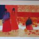 Lithograph by Bernard Cathelin, Mexican Market, 1965