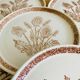 9 dessert plates herbarium thistles