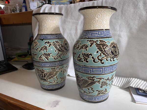 Paire de vases Kéramis art déco