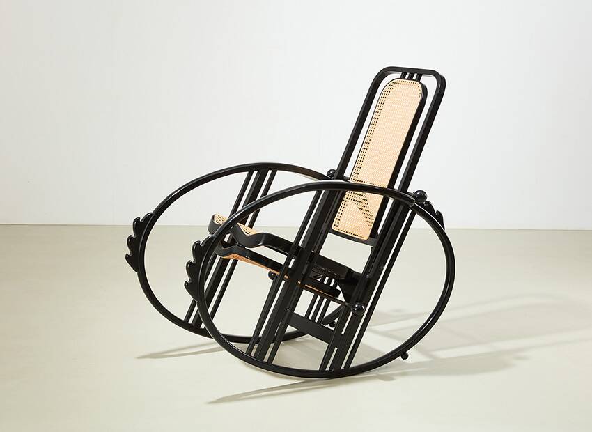 Fauteuil à bascule « Egg » de Max Fabiani, modèle 267 pour Witmann (Attrib.), années 1920/1980