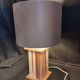 Handcrafted lamp in a contemporary style.