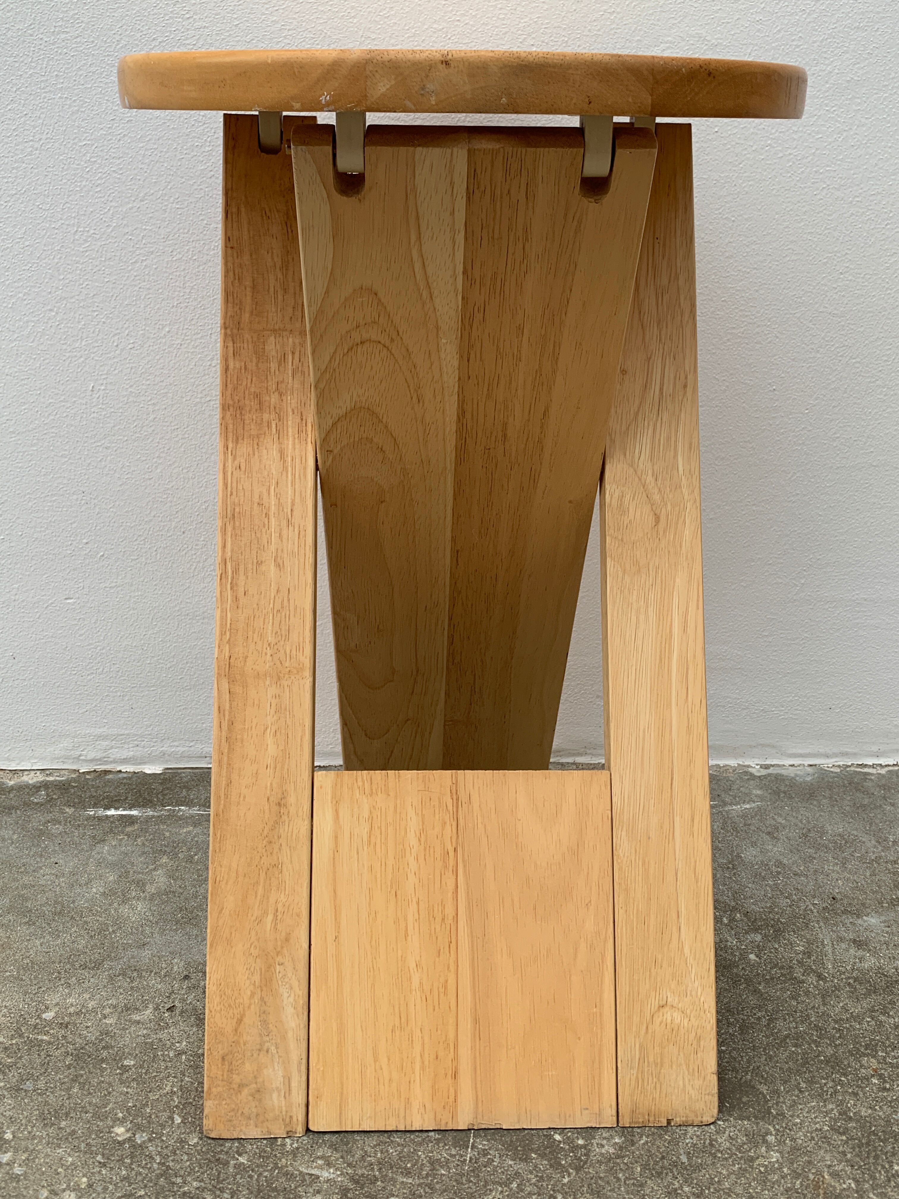 Wooden folding stool, model Suzy by Adrian Reed, 1980