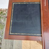 Black leather desk with extensions