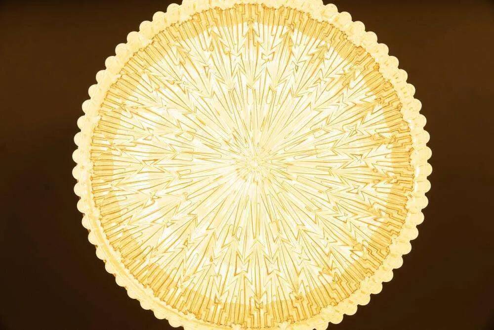 Vintage glass ceiling lamp from the 1960s.