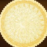 Vintage glass ceiling lamp from the 1960s.