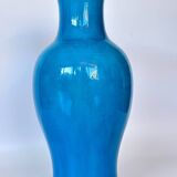 Large turquoise porcelain vase