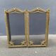 Brass fireplace fire screen 1900, French art nouveau spark screen with 4 shutters