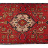 Traditional vintage red runner rug handwoven long oriental wool carpet runner -85x240cm