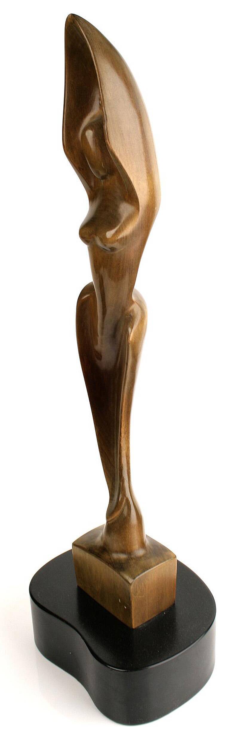 Pair of Large Vintage Teak Sculptures, 1950s