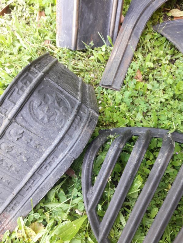 Old fireplace XIX° white marble