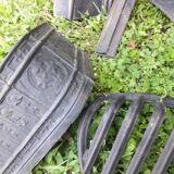 Old fireplace XIX° white marble