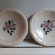 Plat rond creux rose modèle Graziella Digoin Sarreguemines, 1930