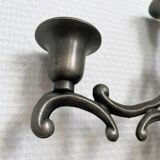 3-arm pewter candle holder / candlestick