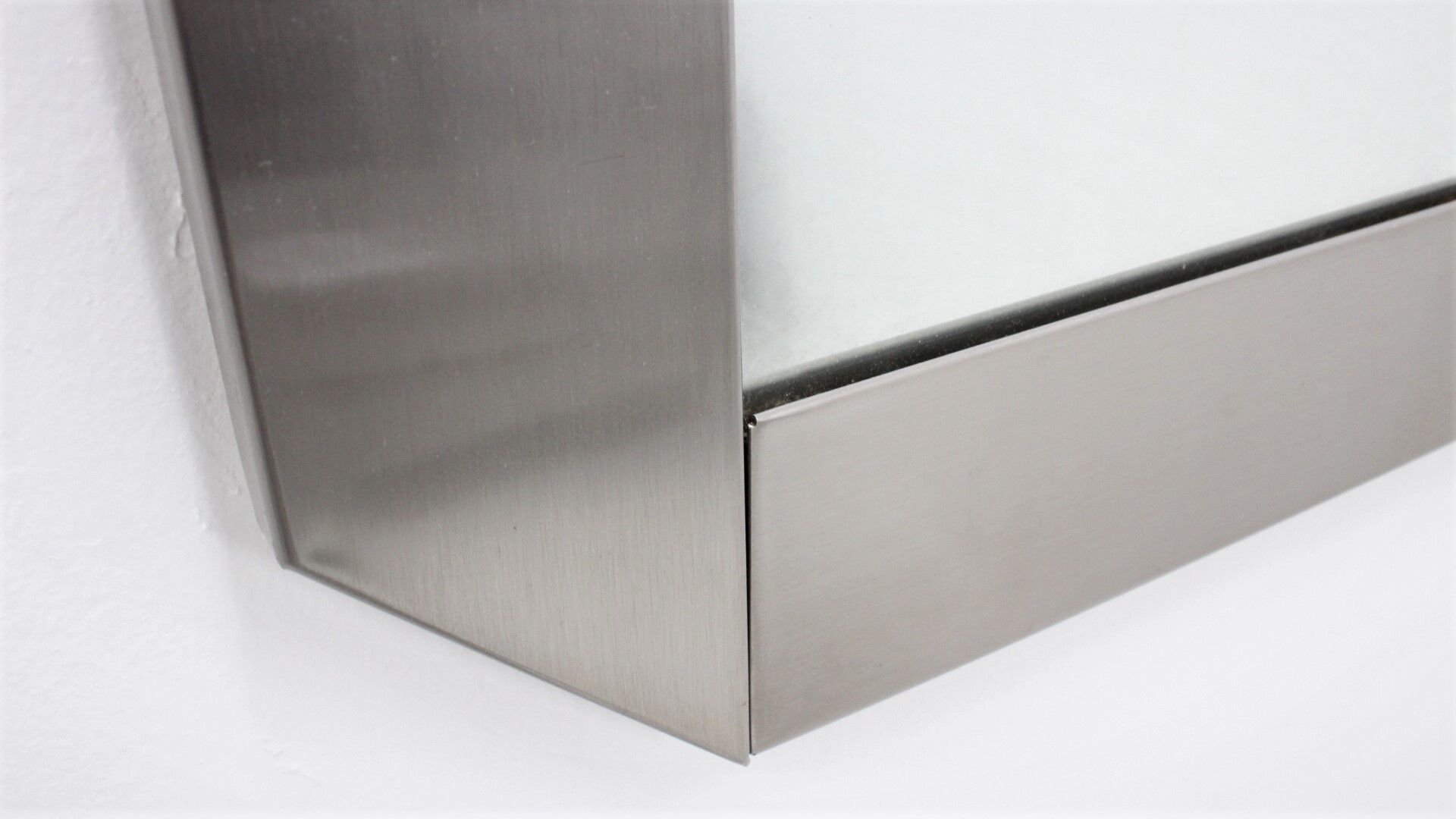 Vintage stainless steel mirror by Valenti 1970s 70x70cm