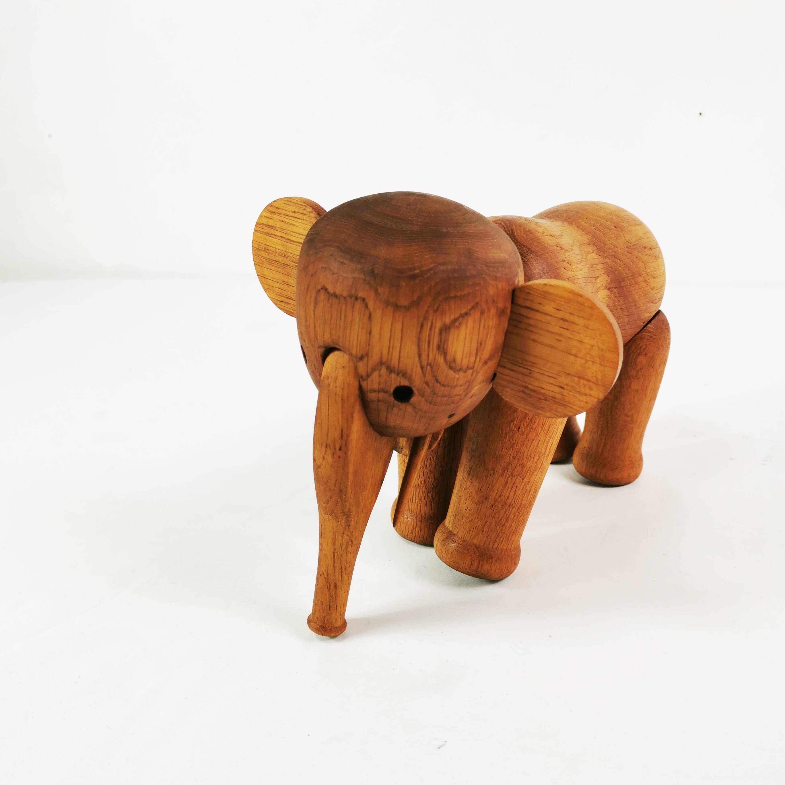 Wooden elephant, designed by Kay Bojesen, Denmark 1970s.
