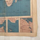 Vintage world map planisphere 1939