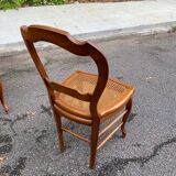 4 Louis Philippe caned dining chairs from the 19th century