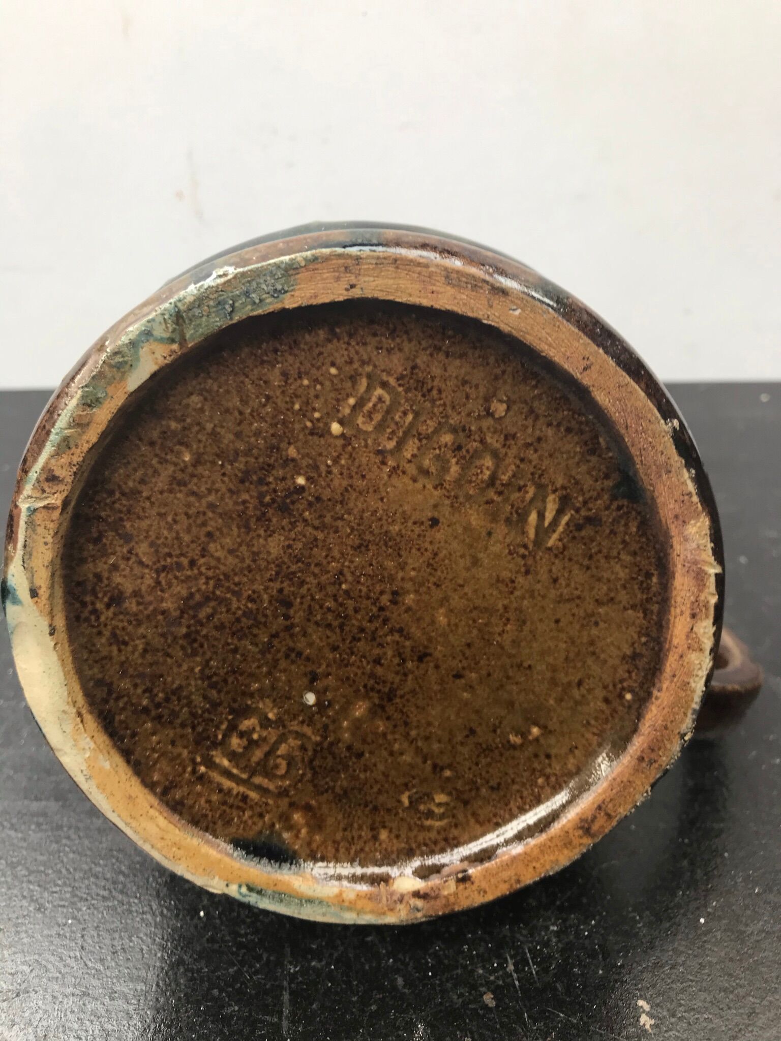 Former digoin ceramics brown shape pitcher